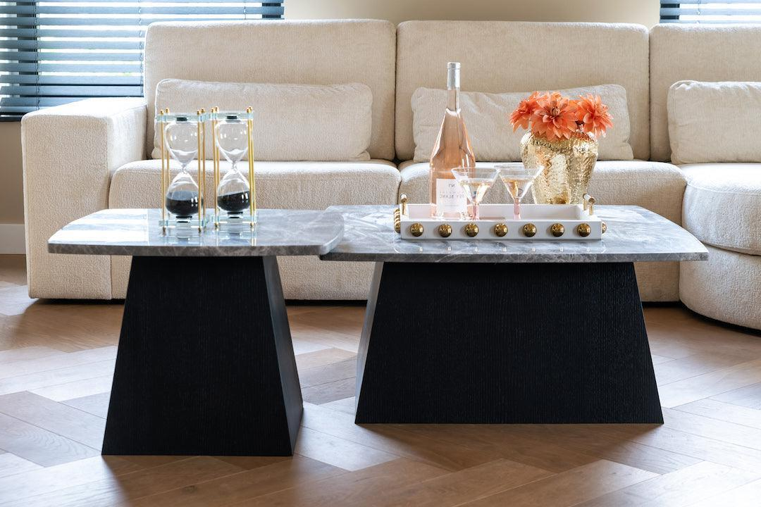 Sofa Barcelona with récamière | fabric Adore velvet