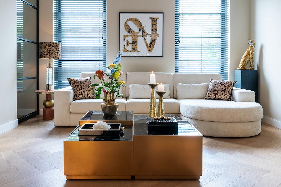 Sofa Barcelona with récamière | fabric Adore velvet