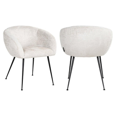 Richmond Interiors Chenille Esszimmerstuhl Ruby | Creme