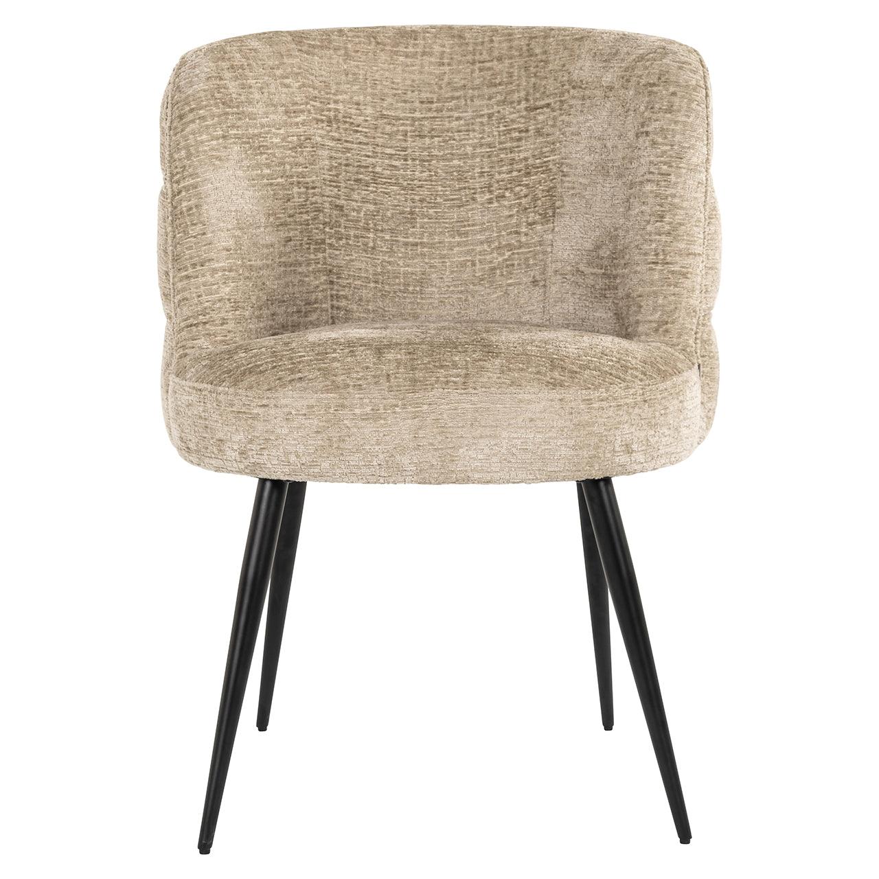 Richmond Interiors Chenille-Esszimmerstuhl Stella | Desert
