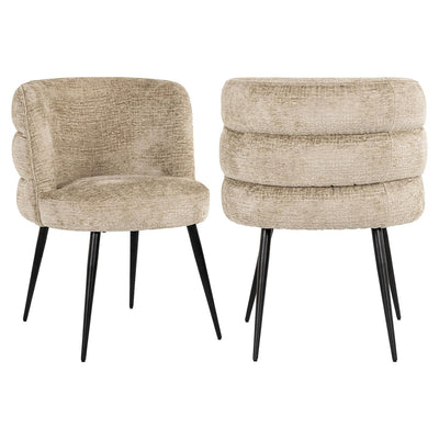 Richmond Interiors Chenille-Esszimmerstuhl Stella | Desert