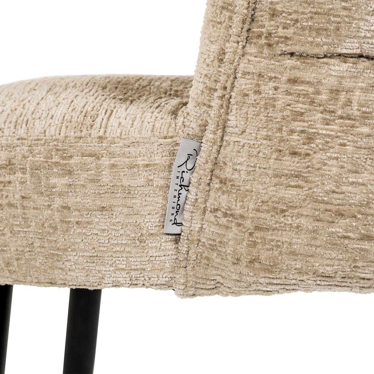 Richmond Interiors Chenille-Esszimmerstuhl Stella | Desert