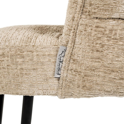 Richmond Interiors Chenille-Esszimmerstuhl Stella | Desert