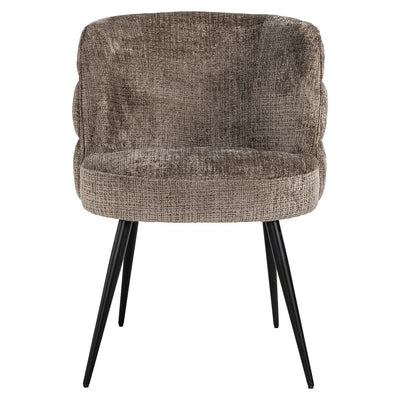 Richmond Interiors Chenille-Esszimmerstuhl Stella | Stone
