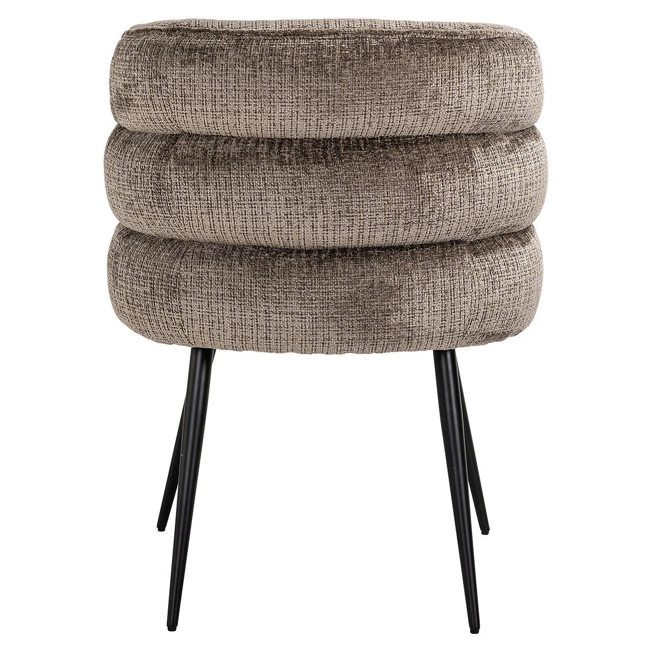 Richmond Interiors Chenille-Esszimmerstuhl Stella | Stone