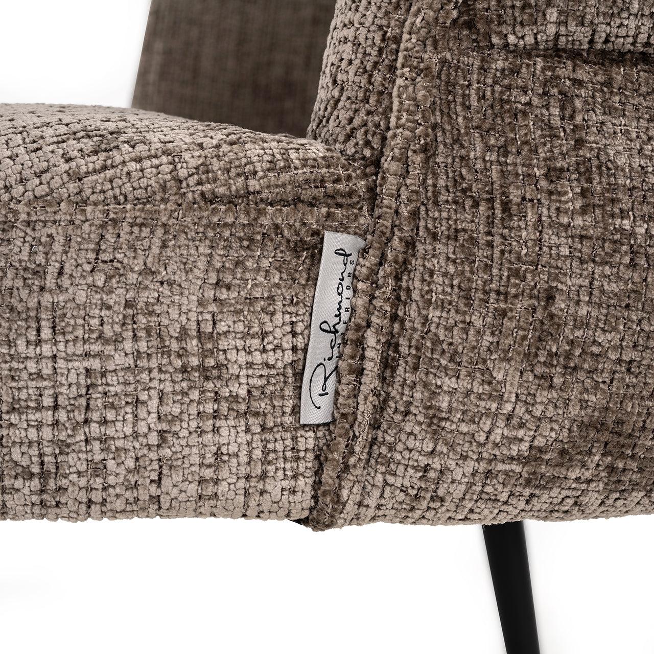 Richmond Interiors Chenille-Esszimmerstuhl Stella | Stone