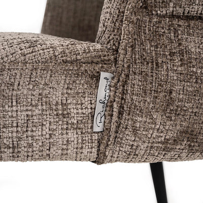 Richmond Interiors Chenille-Esszimmerstuhl Stella | Stone