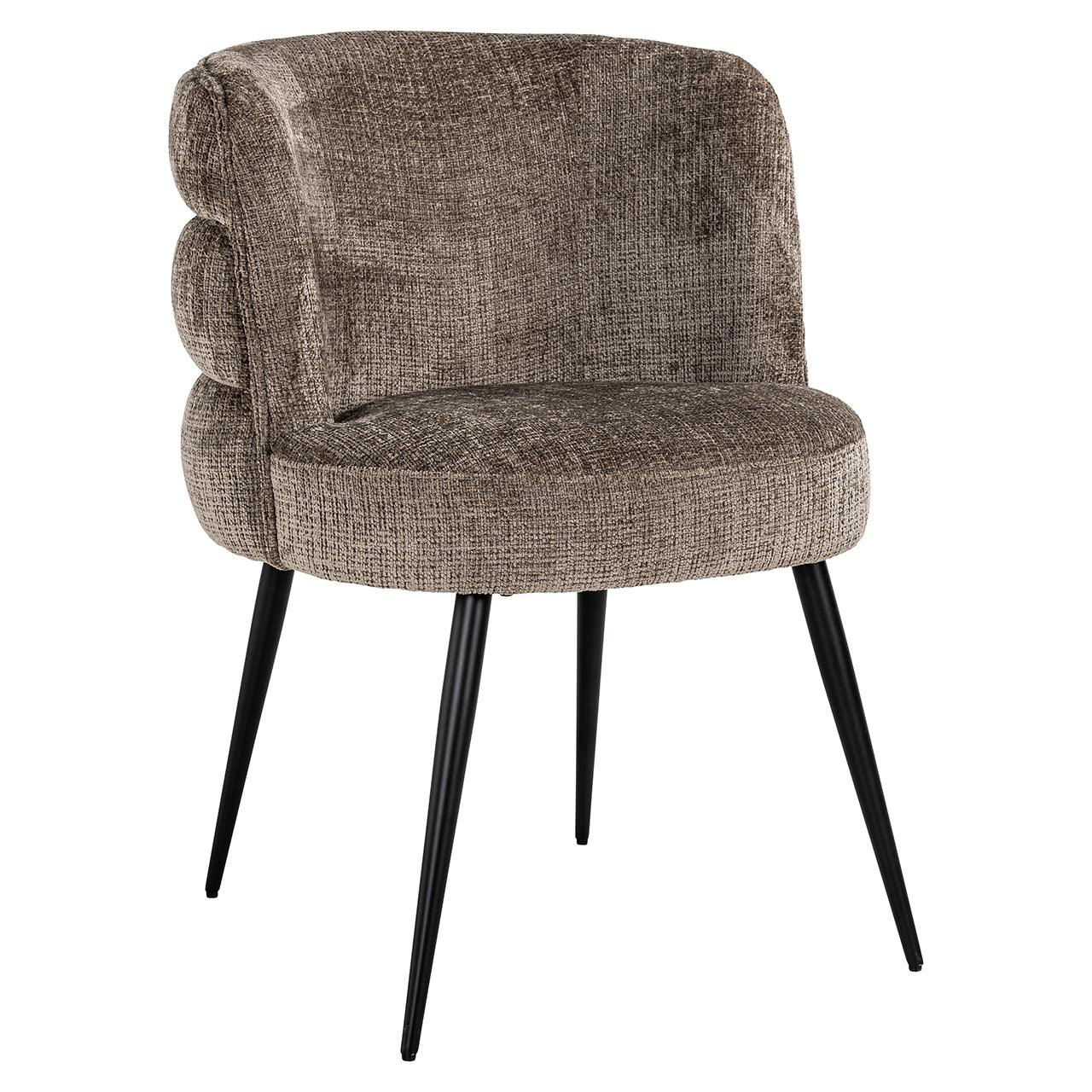Richmond Interiors Chenille-Esszimmerstuhl Stella | Stone