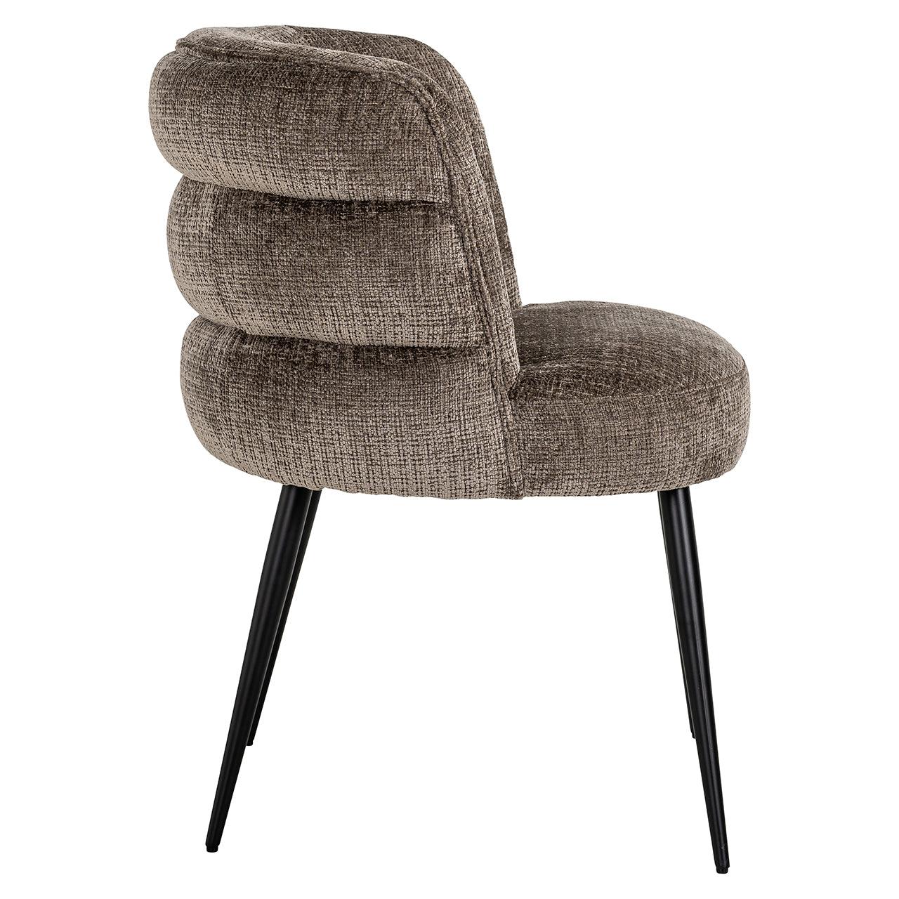 Richmond Interiors Chenille-Esszimmerstuhl Stella | Stone