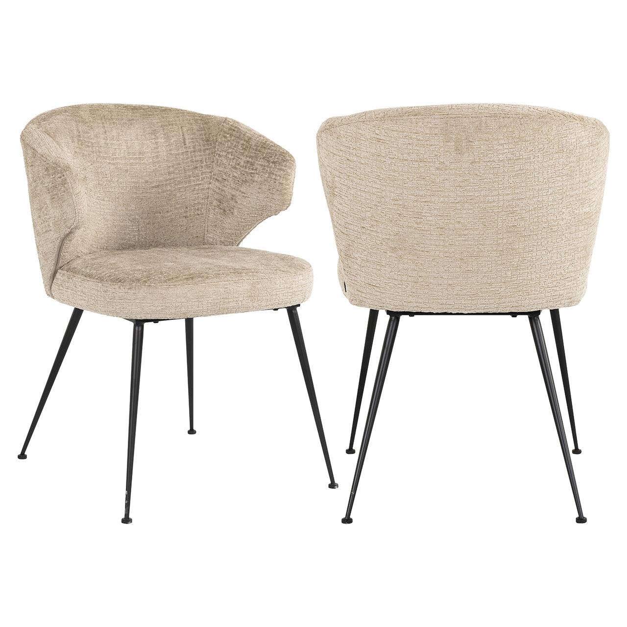 Richmond Interiors Chenille Esszimmerstuhl Xandra | Desert