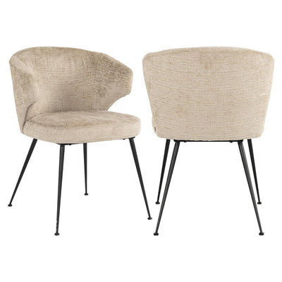 Richmond Interiors Chenille Esszimmerstuhl Xandra | Desert