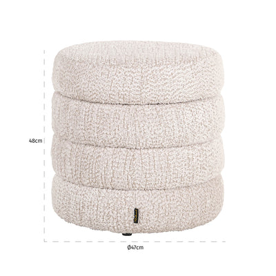 Richmond Interiors Chenille-Hocker Adele | cremé
