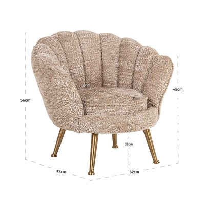 Richmond Interiors Chenille Kindersessel Charly | Beige