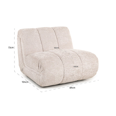 Richmond Interiors Chenille-Modulsofa Kyli | cremé