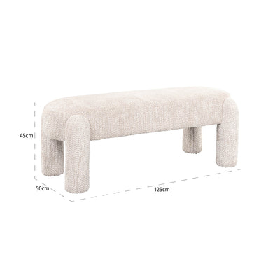 Richmond Interiors Chenille-Polsterbank Holly | cream