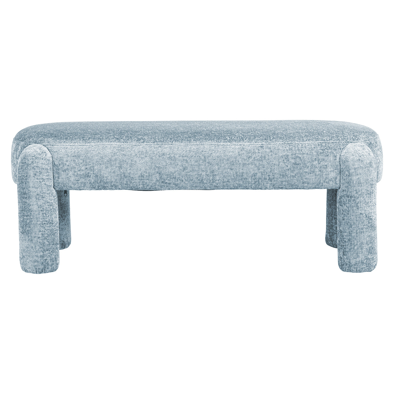 Richmond Interiors Chenille-Polsterbank Holly | hellblau