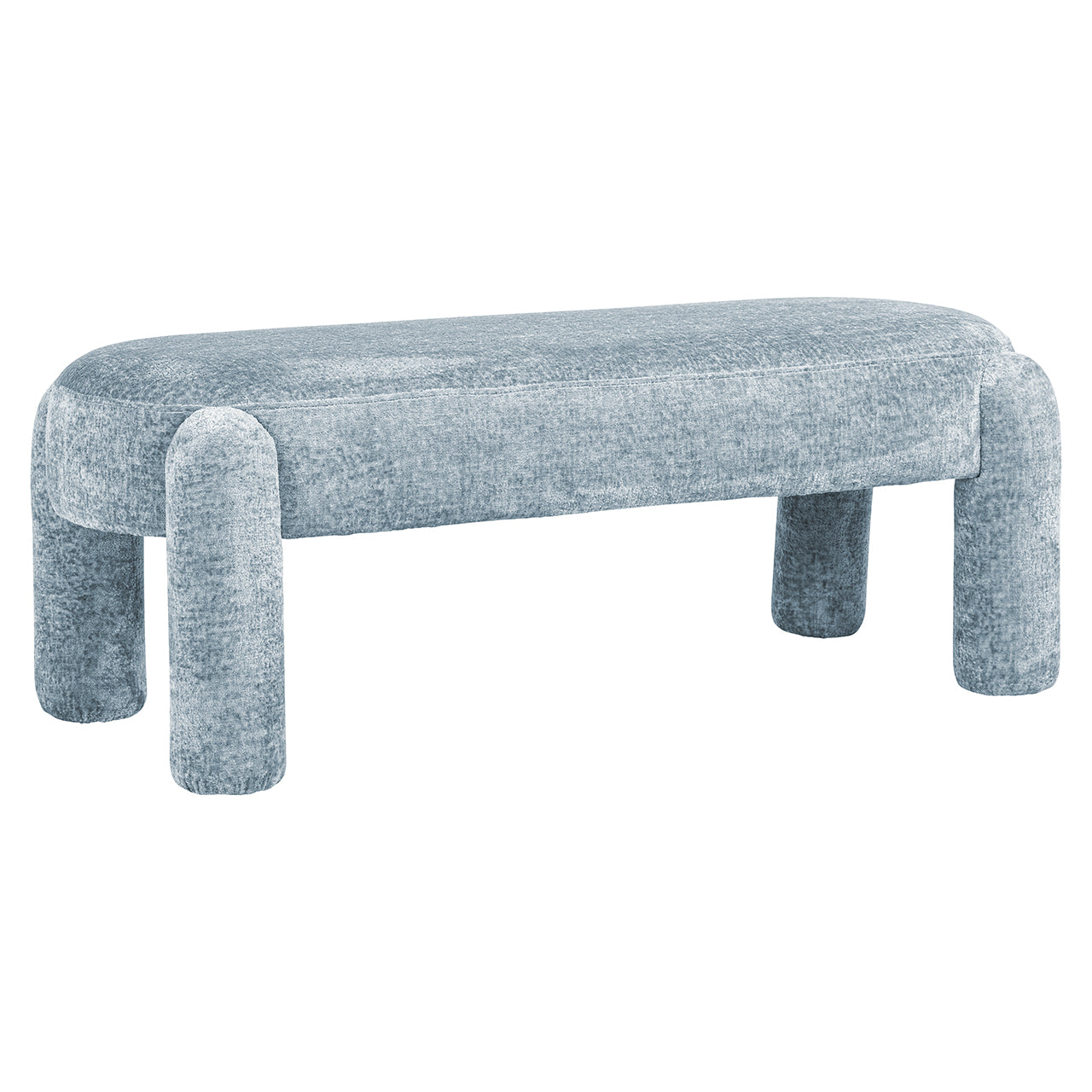 Richmond Interiors Chenille-Polsterbank Holly | hellblau