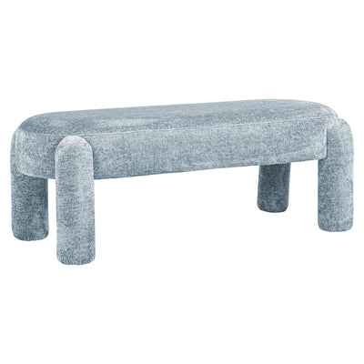 Richmond Interiors Chenille-Polsterbank Holly | hellblau