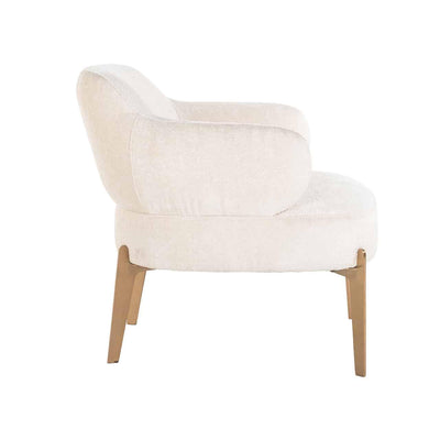 Richmond Interiors Chenille-Sessel Venus | Weiß