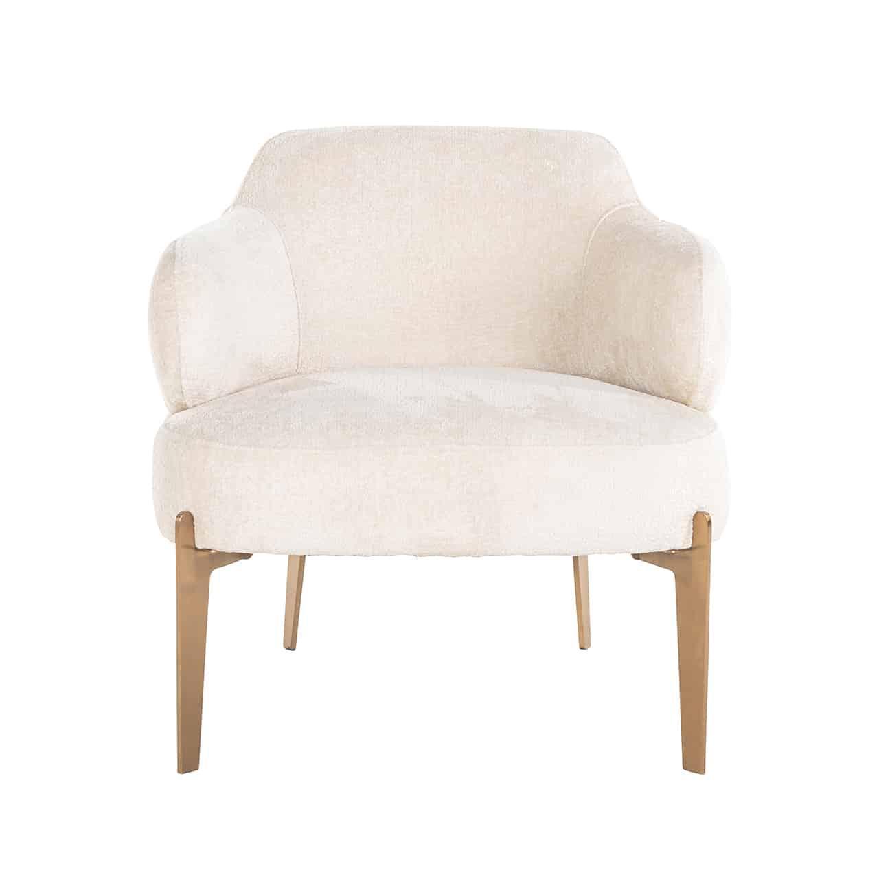 Richmond Interiors Chenille-Sessel Venus | Weiß