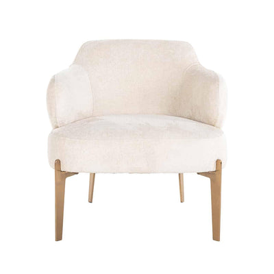 Richmond Interiors Chenille-Sessel Venus | Weiß