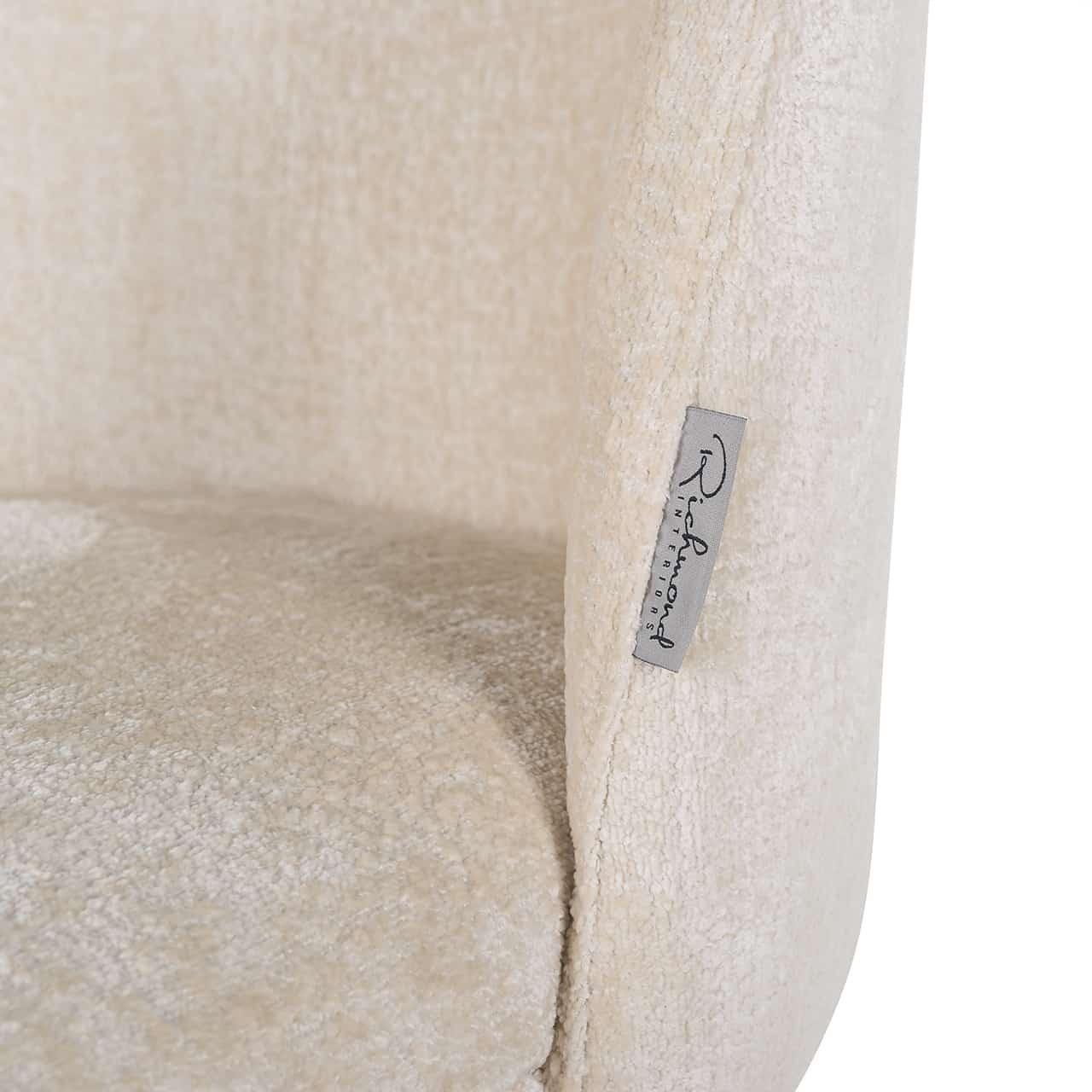 Richmond Interiors Chenille-Stuhl Alicia | Weiß