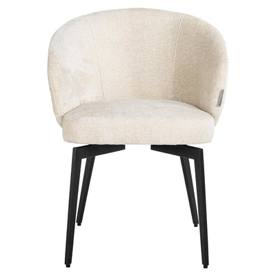 Richmond Interiors Chenille-Stuhl Amphara | Weiß