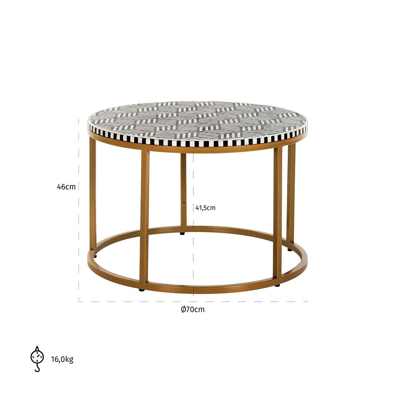 Richmond Interiors Couchtisch Bliss | ø 70 cm