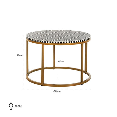 Richmond Interiors Couchtisch Bliss | ø 70 cm