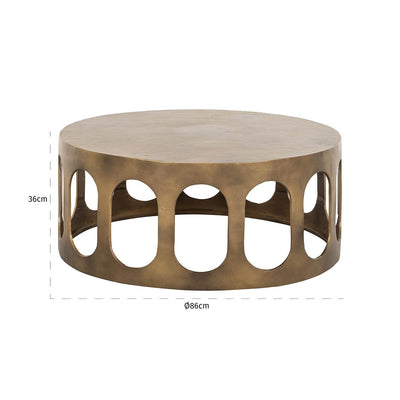 Richmond Interiors Couchtisch Du Pont | brushed gold
