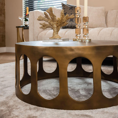 Richmond Interiors Couchtisch Du Pont | brushed gold