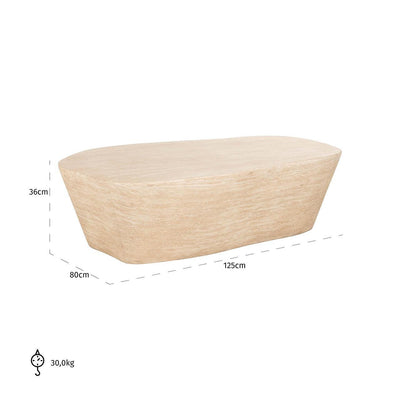 Richmond Interiors Couchtisch Fictus Travertin | 125x80 cm