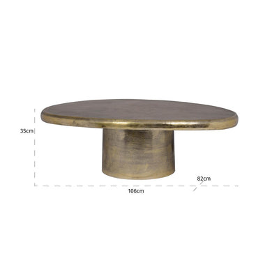 Richmond Interiors Couchtisch Pulitzer | brushed gold
