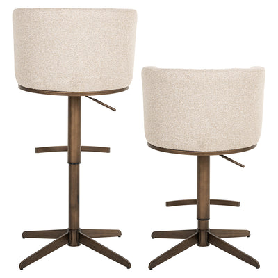 Richmond Interiors Dreh-Barhocker Counterstuhl Cheyenne höhenverstellbar | cremé