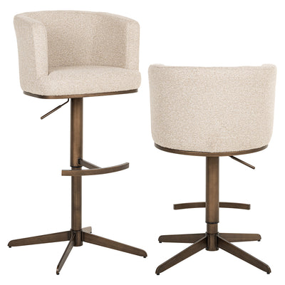 Richmond Interiors Dreh-Barhocker Counterstuhl Cheyenne höhenverstellbar | cremé