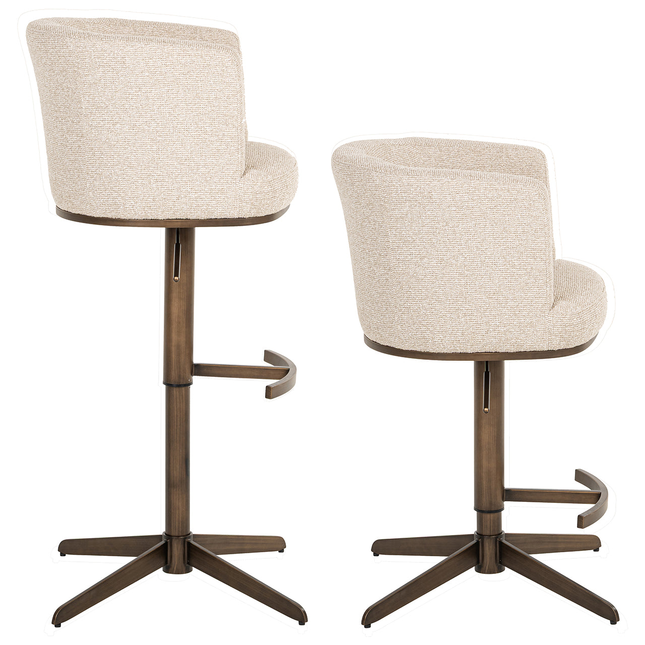 Richmond Interiors Dreh-Barhocker Counterstuhl Cheyenne höhenverstellbar | cremé
