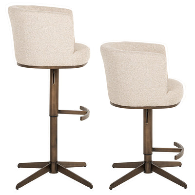 Richmond Interiors Dreh-Barhocker Counterstuhl Cheyenne höhenverstellbar | cremé