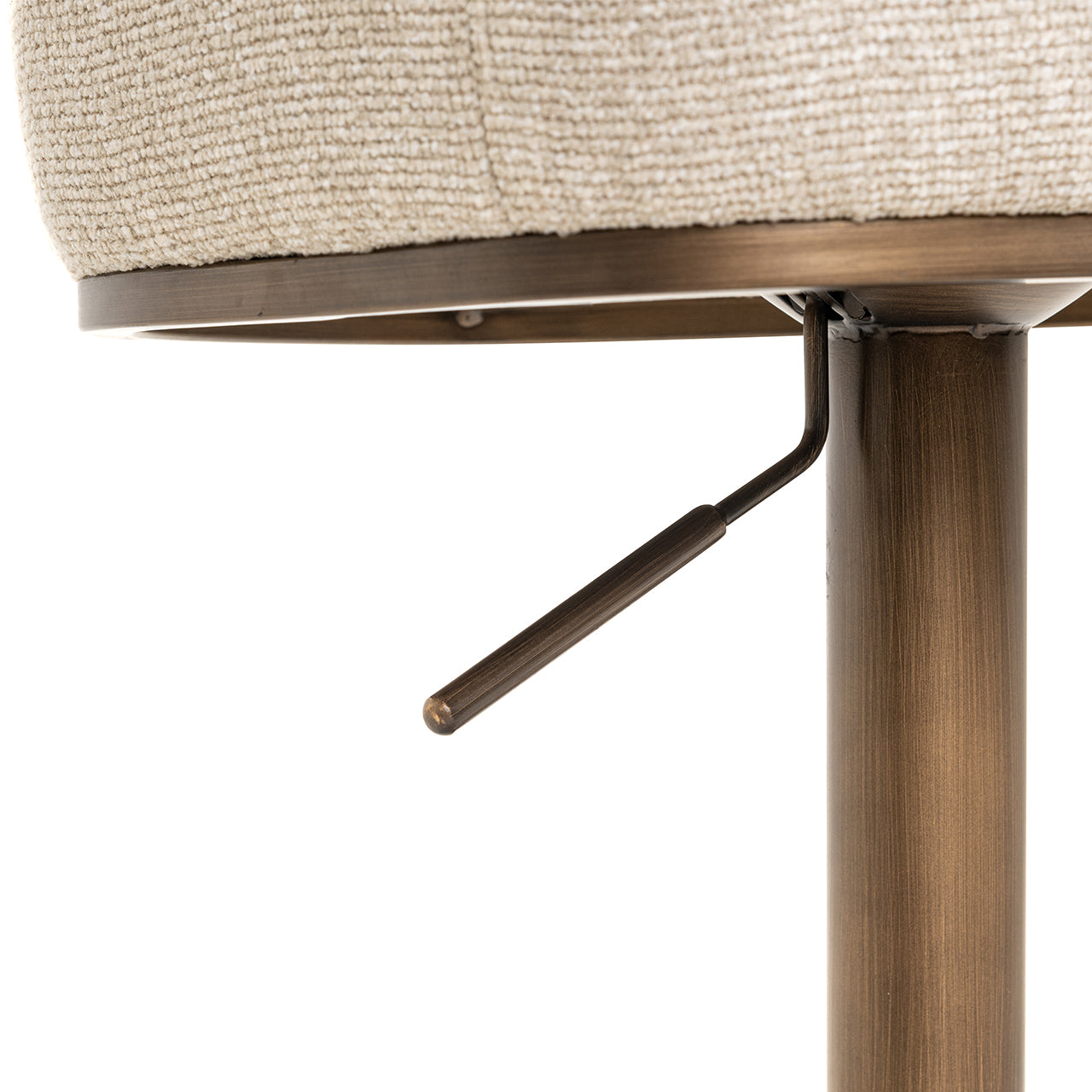 Richmond Interiors Dreh-Barhocker Counterstuhl Cheyenne höhenverstellbar | cremé