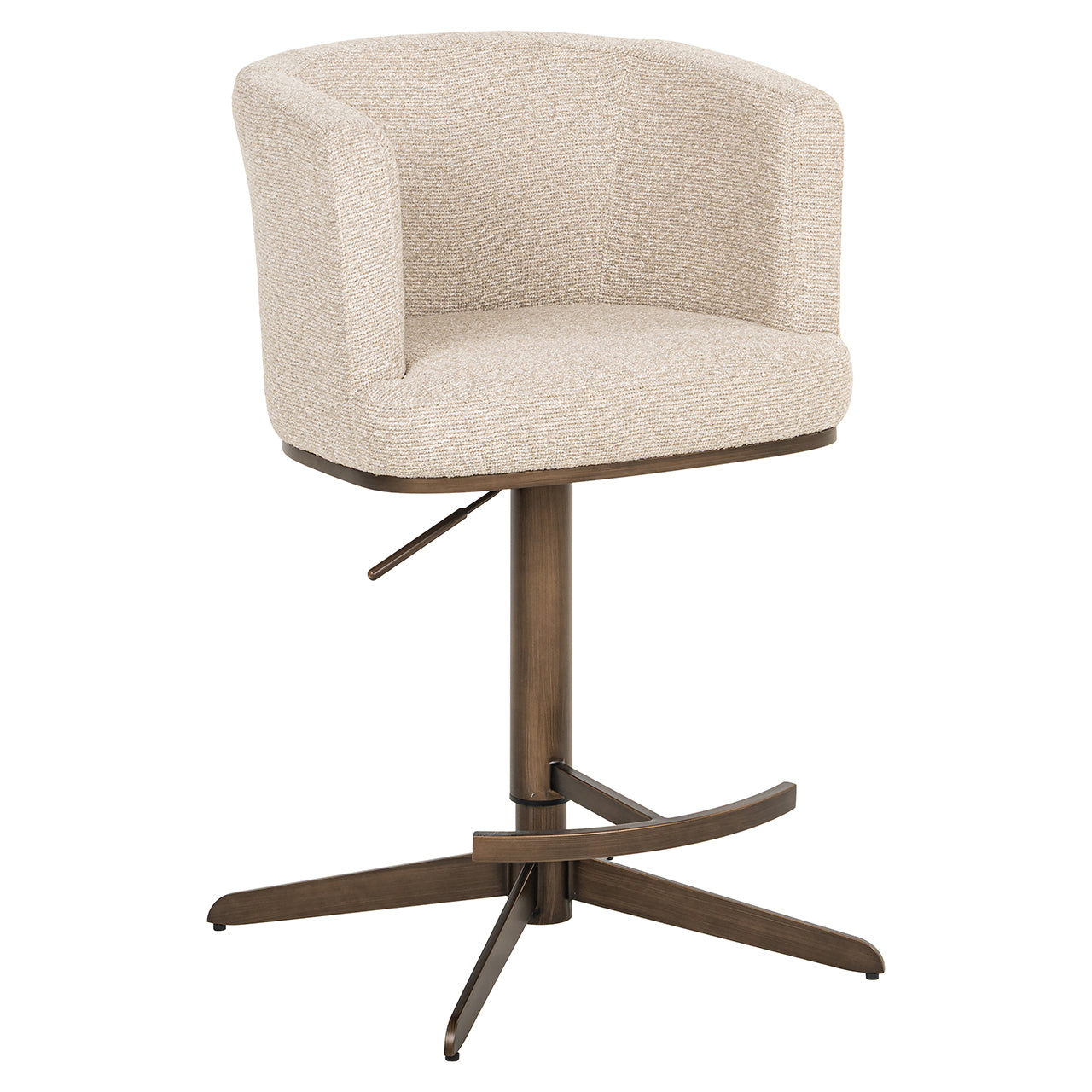 Richmond Interiors Dreh-Barhocker Counterstuhl Cheyenne höhenverstellbar | cremé
