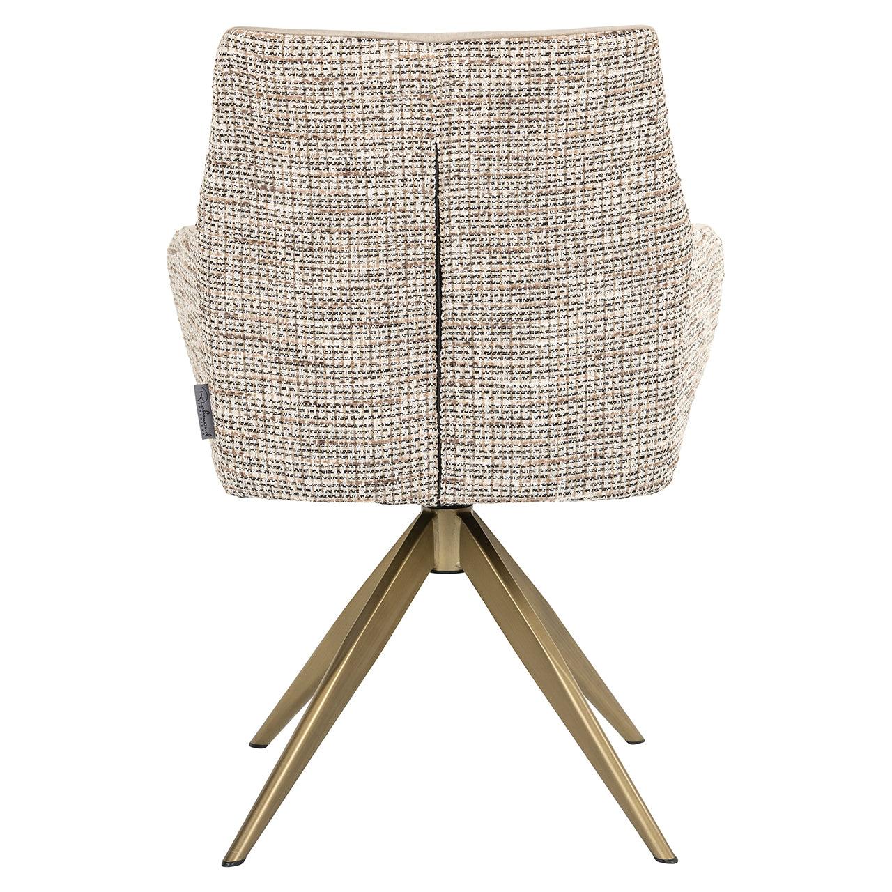 Richmond Interiors Dreh-Esszimmerstuhl Lisonne | nature & khaki