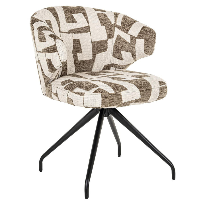 Richmond Interiors Dreh-Esszimmerstuhl Milly | gemustert