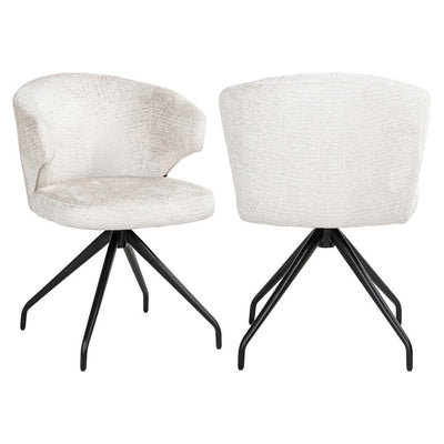 Richmond Interiors Drehbarer Esszimmerstuhl Milly | Creme