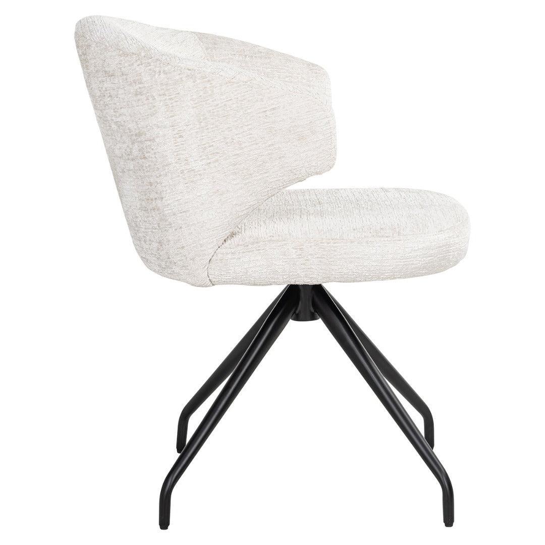 Richmond Interiors Drehbarer Esszimmerstuhl Milly | Creme