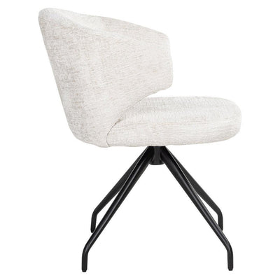 Richmond Interiors Drehbarer Esszimmerstuhl Milly | Creme