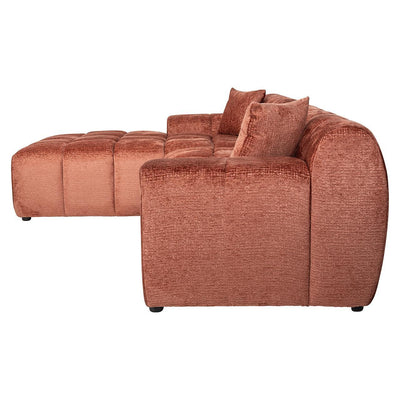 Richmond Interiors Ecksofa Cube 3 Sitzer mit Lounge links | Blush