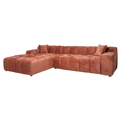 Richmond Interiors Ecksofa Cube 3 Sitzer mit Lounge links | Blush