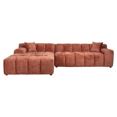 Richmond Interiors Ecksofa Cube 3 Sitzer mit Lounge links | Blush