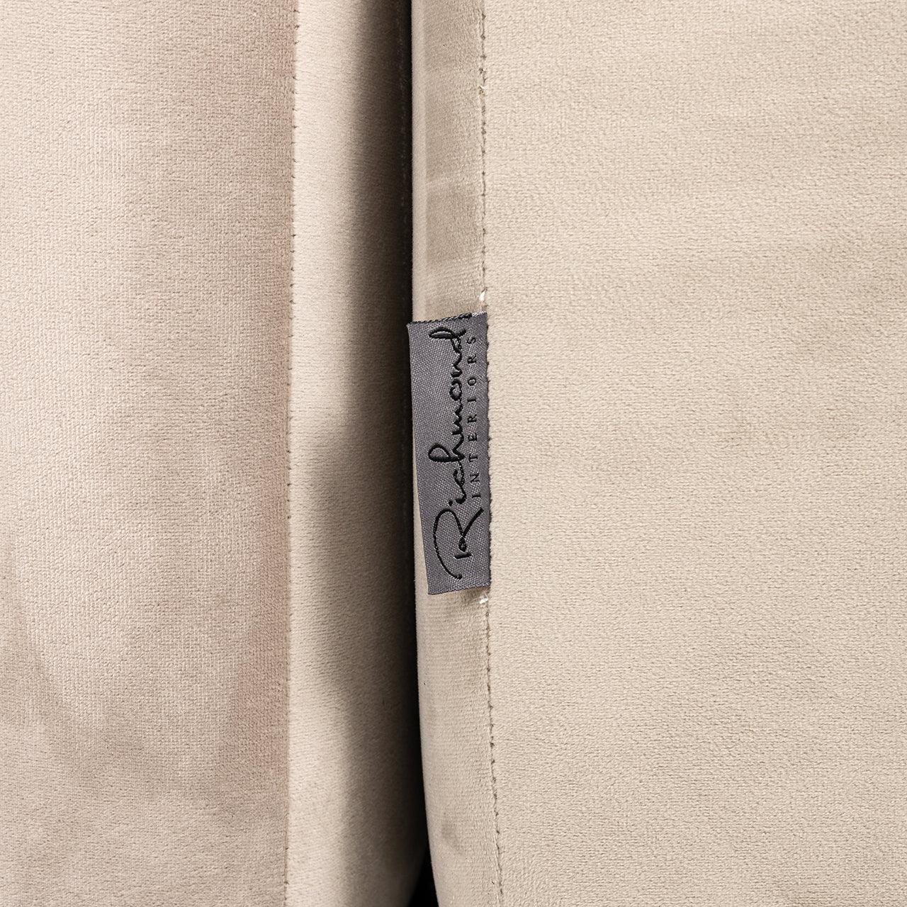Richmond Interiors Ecksofa Cube 3 Sitzer mit Lounge Links | Samt Khaki