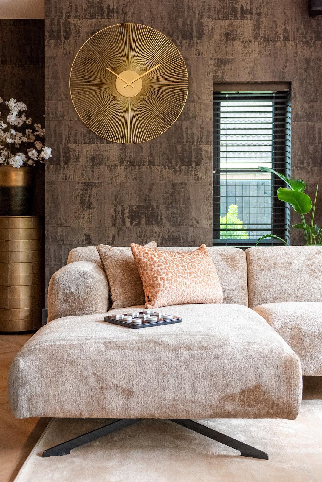 Richmond Interiors Ecksofa Donovan 3 Sitzer mit Lounge links | Chenille Taupe