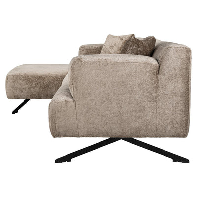 Richmond Interiors Ecksofa Donovan 3 Sitzer mit Lounge links | Chenille Taupe